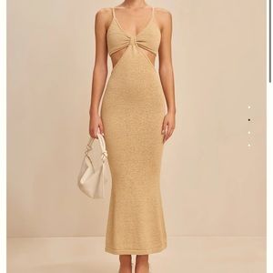 Serita dress. Color sand. Size small. Never been worn.